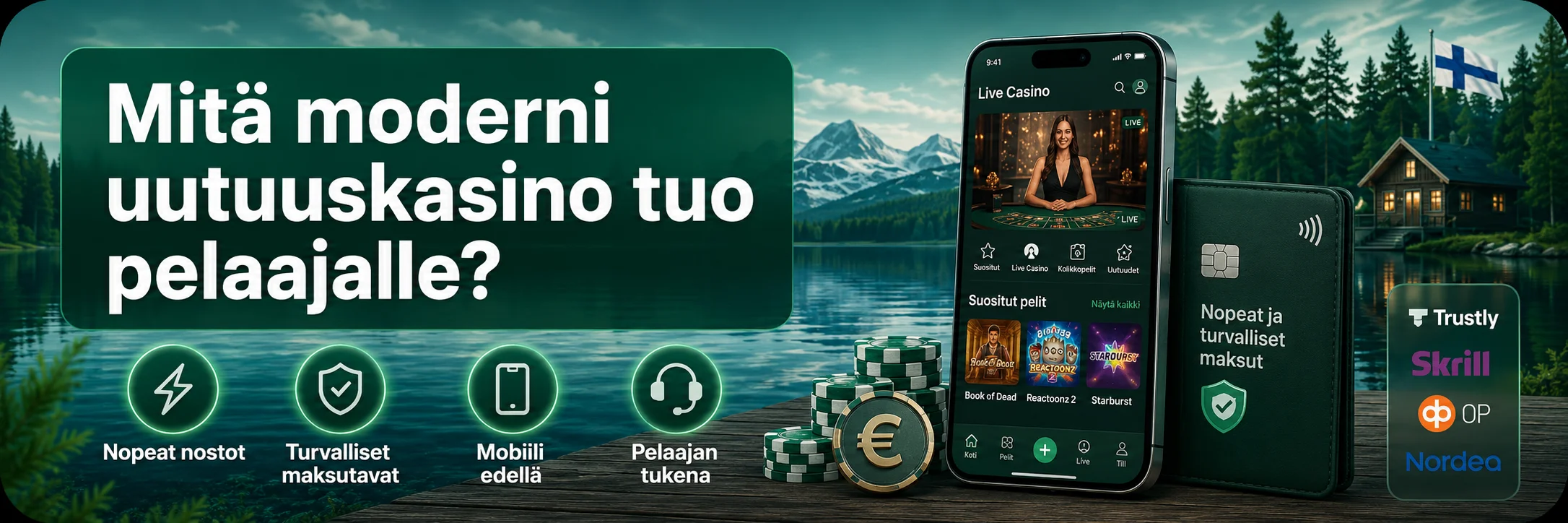 Modernit uudet nettikasinot, livepelit ja mobiilimaksut Playkasinot-oppaassa