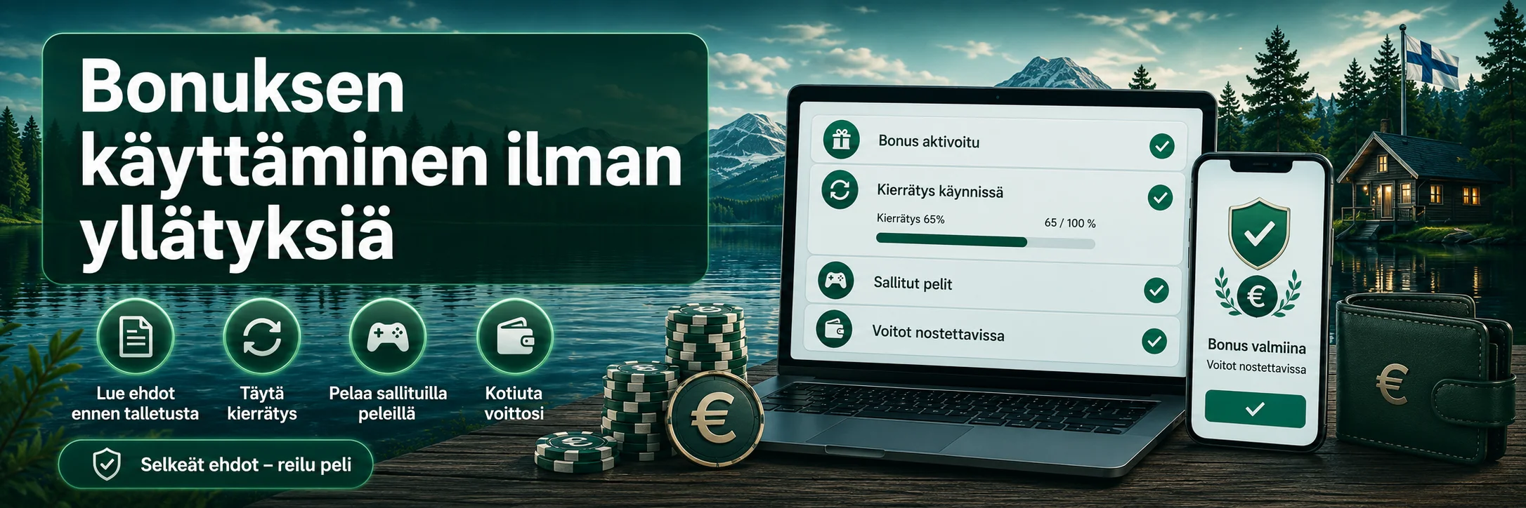 Playkasinot-opas kasinobonusten käyttämiseen, kierrätykseen ja kotiutukseen